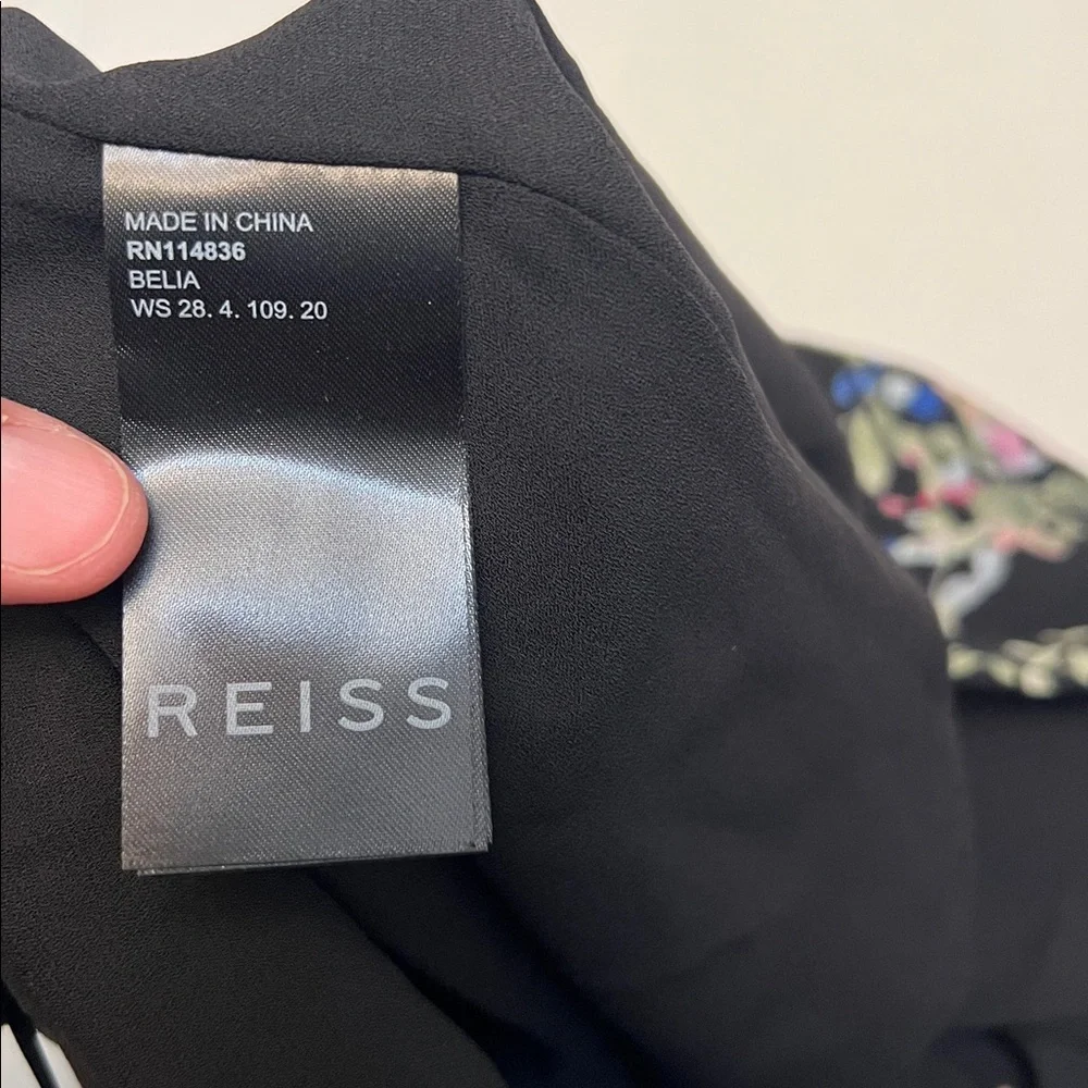 REISS FLORAL PLEATED RUFFLE MINI SKIRT SIZE 6